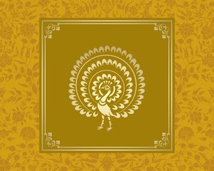 peacock, feathers ,wedding card design, royal India	