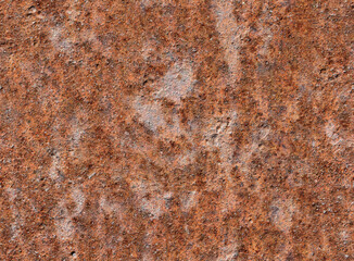 Seamless texture of old iron covered with rust