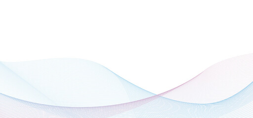 動きのある滑らかな波形のライン。抽象的な背景素材