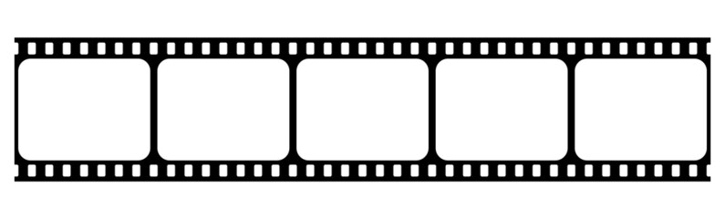 Cinema film strip. Blank retro filmstrip. Vector video recording movie concept - obrazy, fototapety, plakaty