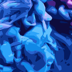 Blue abstract illustration, vector, geometric background. eps 10