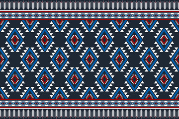 Aztec ethnic pattern traditional. Geometric pattern in tribal. Border decoration. Design for background, wallpaper, vector illustration, textile, fabric, clothing, batik, carpet, embroidery.