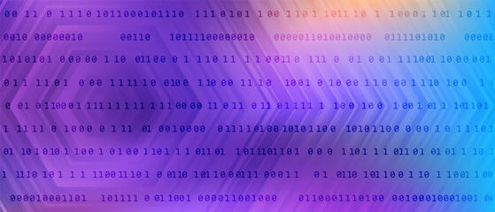 0 1 matrix digits big data tech vector background with fluid gra © SunwArt