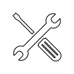 Repair tool icon in line style