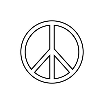 Peace icon in line style
