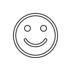 Happy face icon in line style