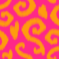 IKAT seamless pattern. Abstract vector print for fabric, wallpaper, wraping paper. Traditional ornament, modern illustration