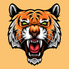 tiger head mascot vector illustration
