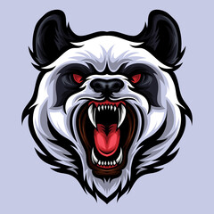 panda head mascot vector illustration