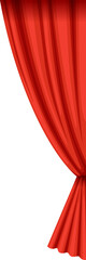 Red Curtains as Silk Fabric and Textile for Theatrical Stage Performance