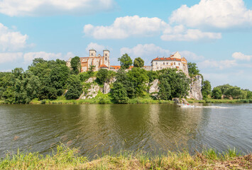 Fototapeta premium Tyniec, Poland - founded in 1044 few kilometers from Krakow, on the right bank of the Vistula river, the Tyniec Benedictine abbey is one of the most peaceful spots in Lesser Poland