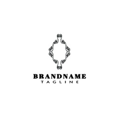 frame logo cartoon icon design template black isolated vector