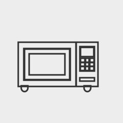 Fototapeta premium Microwave vector icon illustration sign