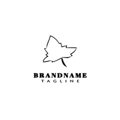 leaf logo simple icon design template black isolated vector illustration