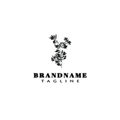 plants with leaves logo icon design template illustration