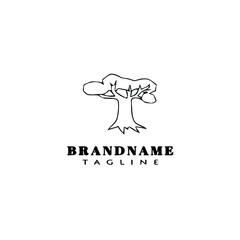 tree logo cartoon icon design template black isolated vector