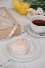 Handmade holiday sweets . Cooking. Bakery products.