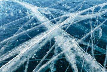 Frozen Lake Baikal background