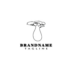 africa tree cartoon logo icon design template black vector