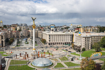 Maidan Nezalezhnosti à Kiev, Ukraine