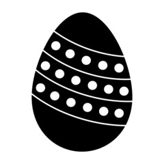 Black and White Easter Egg Illustration