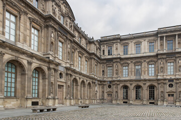 Fototapeta na wymiar Musée du louvre buildings architecture 