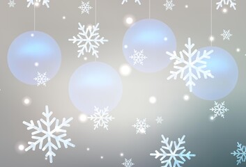 Light Gray vector layout in New Year style.