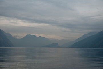 views of lake como in winter