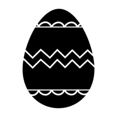 Black and White Easter Egg Illustration
