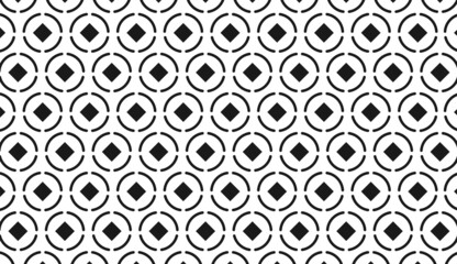 Polka dot ornament. Seamless pattern of small circles and rhombuses. Minimalist modern pattern design