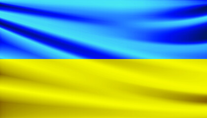 vector waving flag of ukraine