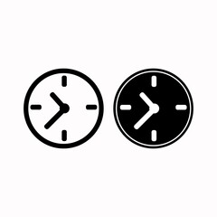 Clock icon in trendy flat style isolated on background. Clock icon page symbol for your web site design Clock icon logo, app, UI.