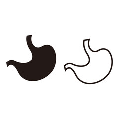 Obraz premium stomach set icon vector illustration sign 