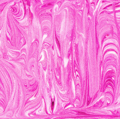 Liquid abstract pattern, bright pink shades, summer messy mood. 