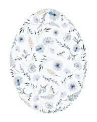 Lovely easter egg ornament drawing by watercolor