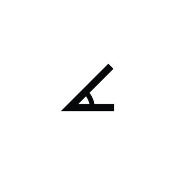 Measured angle symbol. Measured angle icon. Measured angle sign vector