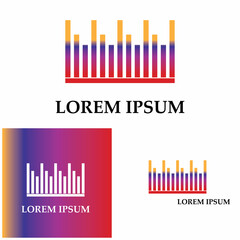 Sound waves logo vector illustration icon 