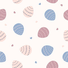 Easter eggs seamless pattern