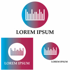 Sound waves logo vector illustration icon 