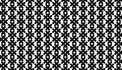 Seamless pattern. Repeating horizontal line. Black and white geometric ornament. Simple pattern design