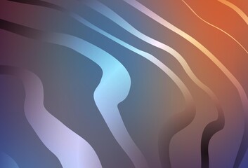 Light Blue, Red vector background with bent lines.