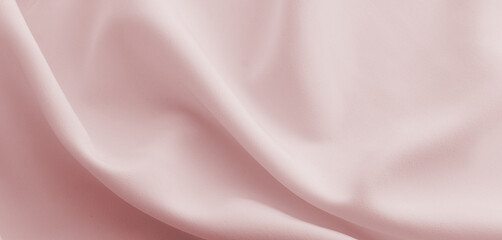 Fototapeta premium Smooth elegant Pink satin silk background. Copy space for text. elegant wedding background design. Anniversary day, Christmas background