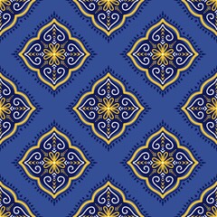 seamless pattern, Ikat pattern Ethnic textile tribal American American Aztec fabric geometric motif mandalas native boho bohemian carpet india Asia illustrated 