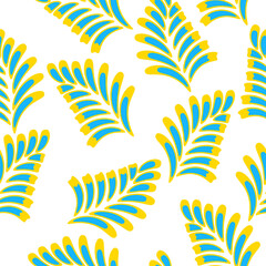 Obraz premium seamless floral pattern. Brush curve elements background