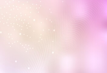 Light Pink, Yellow vector Beautiful colored illustration with blurred circles in nature style.