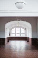 Empty hallway in a train station 
