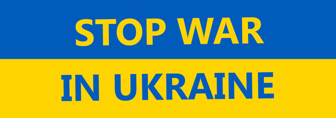 Fototapeta premium Ukrainian flag. Stop the war between Russia and Ukraine. Save Ukriana.Illustration