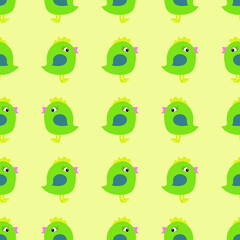 Little chicks seamless pattern, a simple pastel Easter background, a springtime repeat pattern