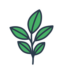 green leaves branch design