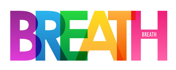 BREATH colorful vector typography banner